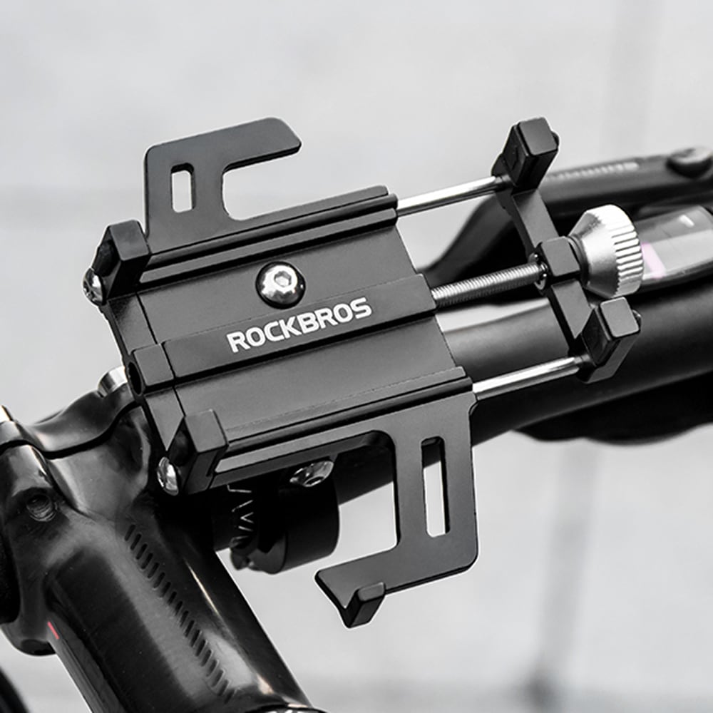 Rockbros 699-BK sykkeltelefonholder i aluminiumslegering - svart