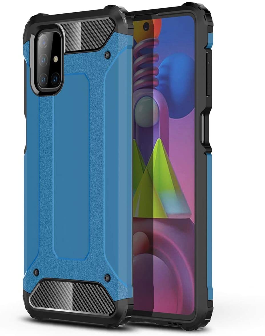Hybrid Armor Case Tufft och robust skydd för Samsung Galaxy M51 blå