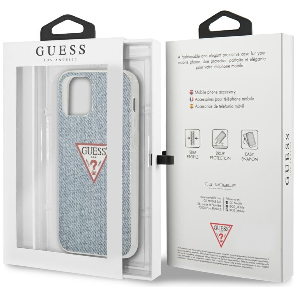 Guess GUHCP12SPCUJULLB iPhone 12 mini 5,4" blå/lyseblå hardcase Jeans Collection