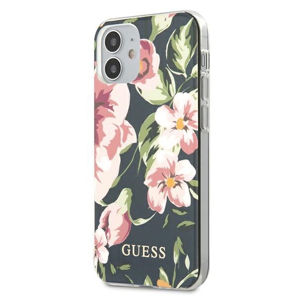 Guess GUHCP12SIMLFL03 iPhone 12 mini 5,4" marinblå/navy N°3 Flower Collection