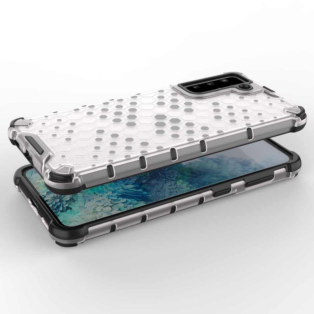 Honeycomb Case pansarskydd med TPU-stötfångare för Samsung Galaxy S21+ 5G (S21 Plus 5G) blå