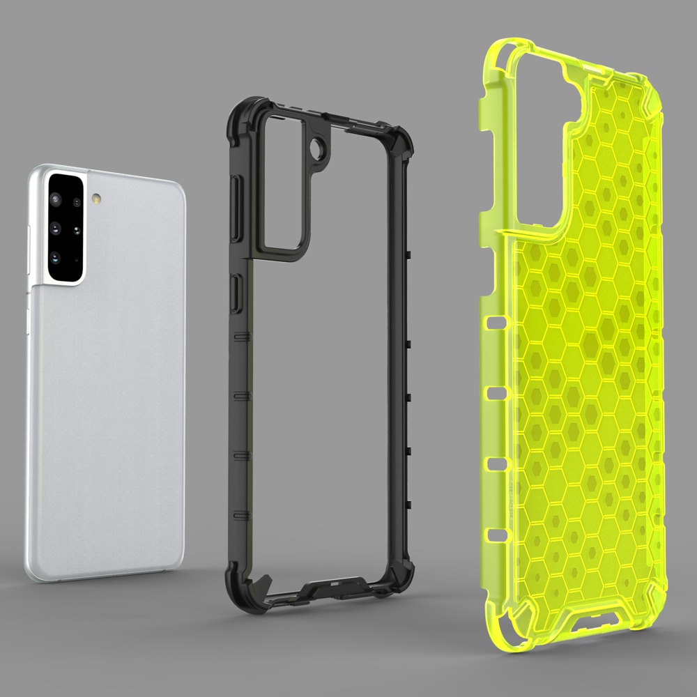Honeycomb Case pansarskydd med TPU-stötfångare för Samsung Galaxy S21+ 5G (S21 Plus 5G) blå