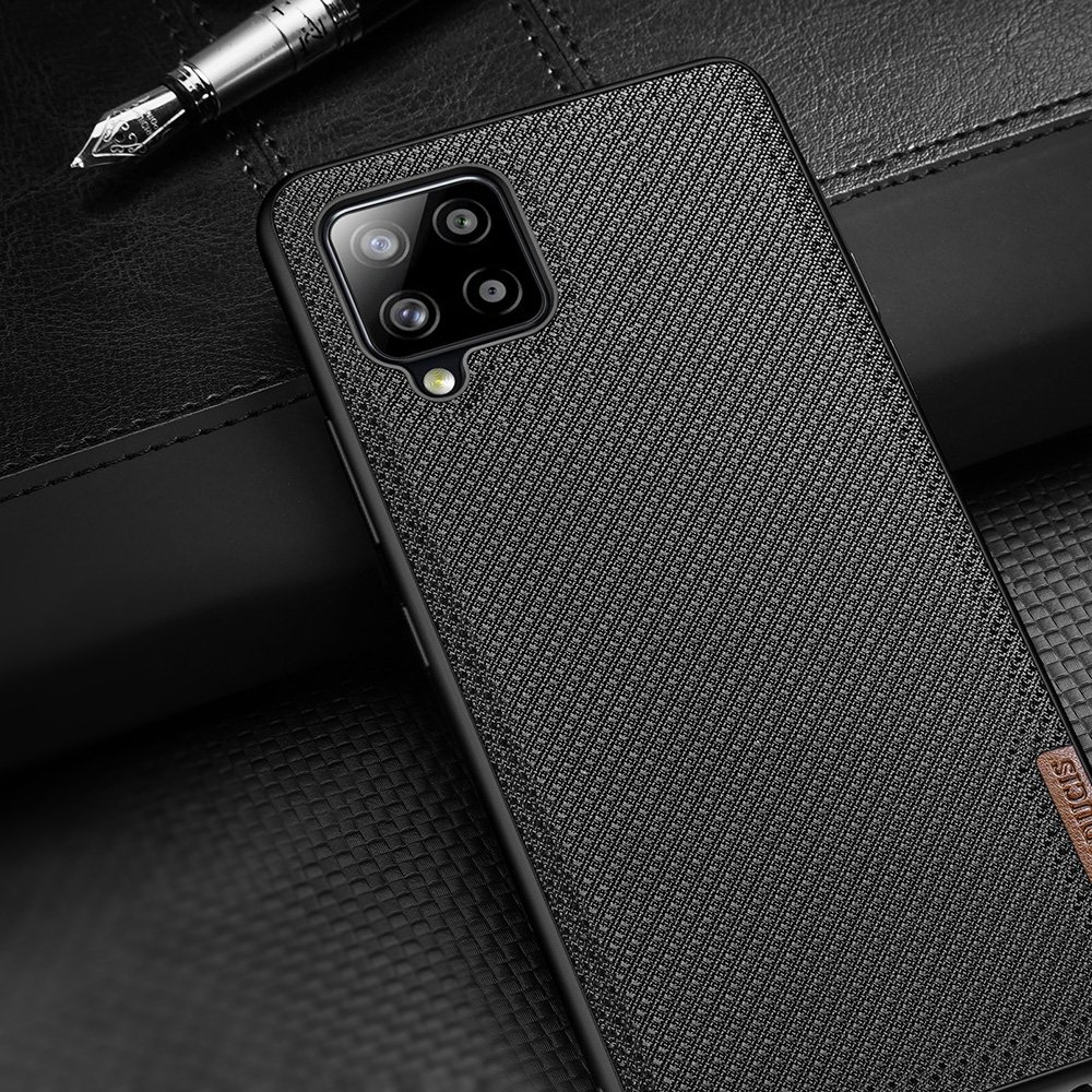 Dux Ducis Fino etui dækket med nylonmateriale til Samsung Galaxy A42 5G grøn