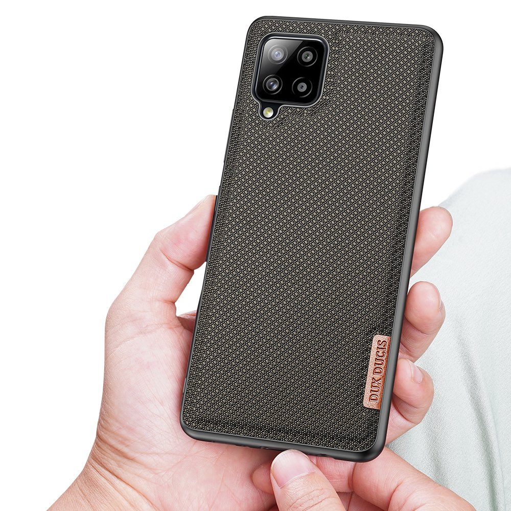 Dux Ducis Fino etui dækket med nylonmateriale til Samsung Galaxy A42 5G grøn