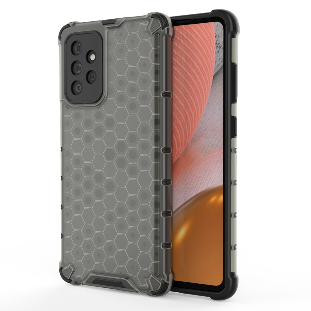 Honeycomb Case pansarskydd med TPU Bumper för Samsung Galaxy A72 4G svart