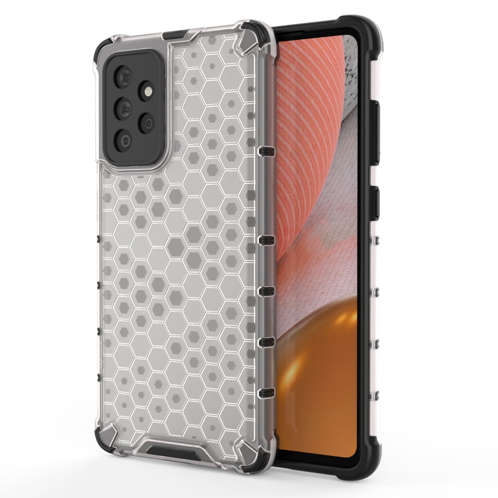 Honeycomb Case pansarskydd med TPU Bumper för Samsung Galaxy A72 4G transparent