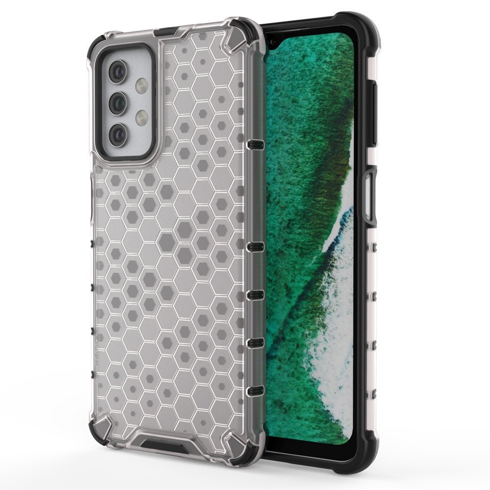 Honeycomb Case pansarskydd med TPU Bumper för Samsung Galaxy A32 5G transparent