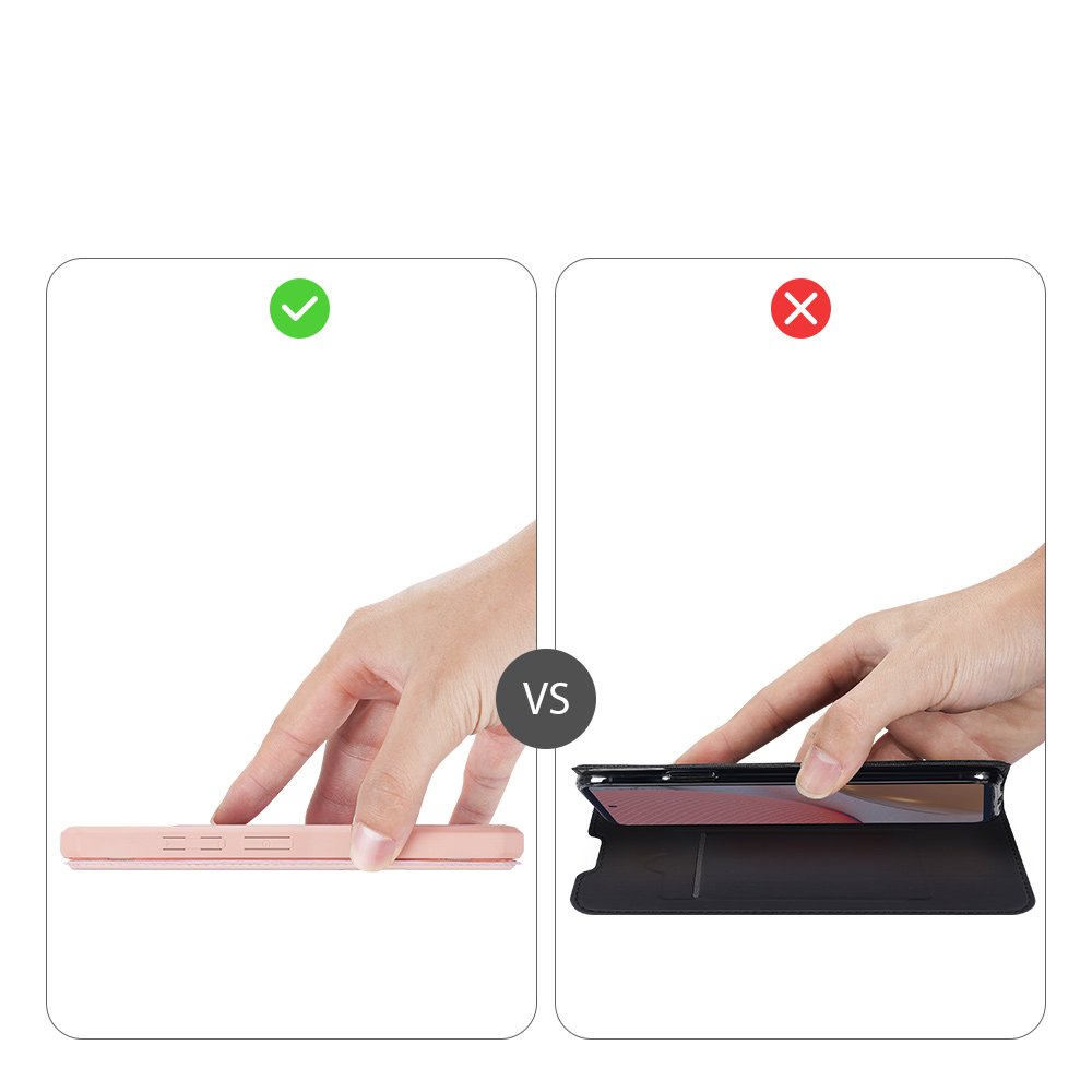 DUX DUCIS Skin X Bookcase typ fodral för Samsung Galaxy A72 4G rosa