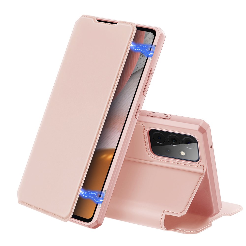 DUX DUCIS Skin X Bookcase typ fodral för Samsung Galaxy A72 4G rosa