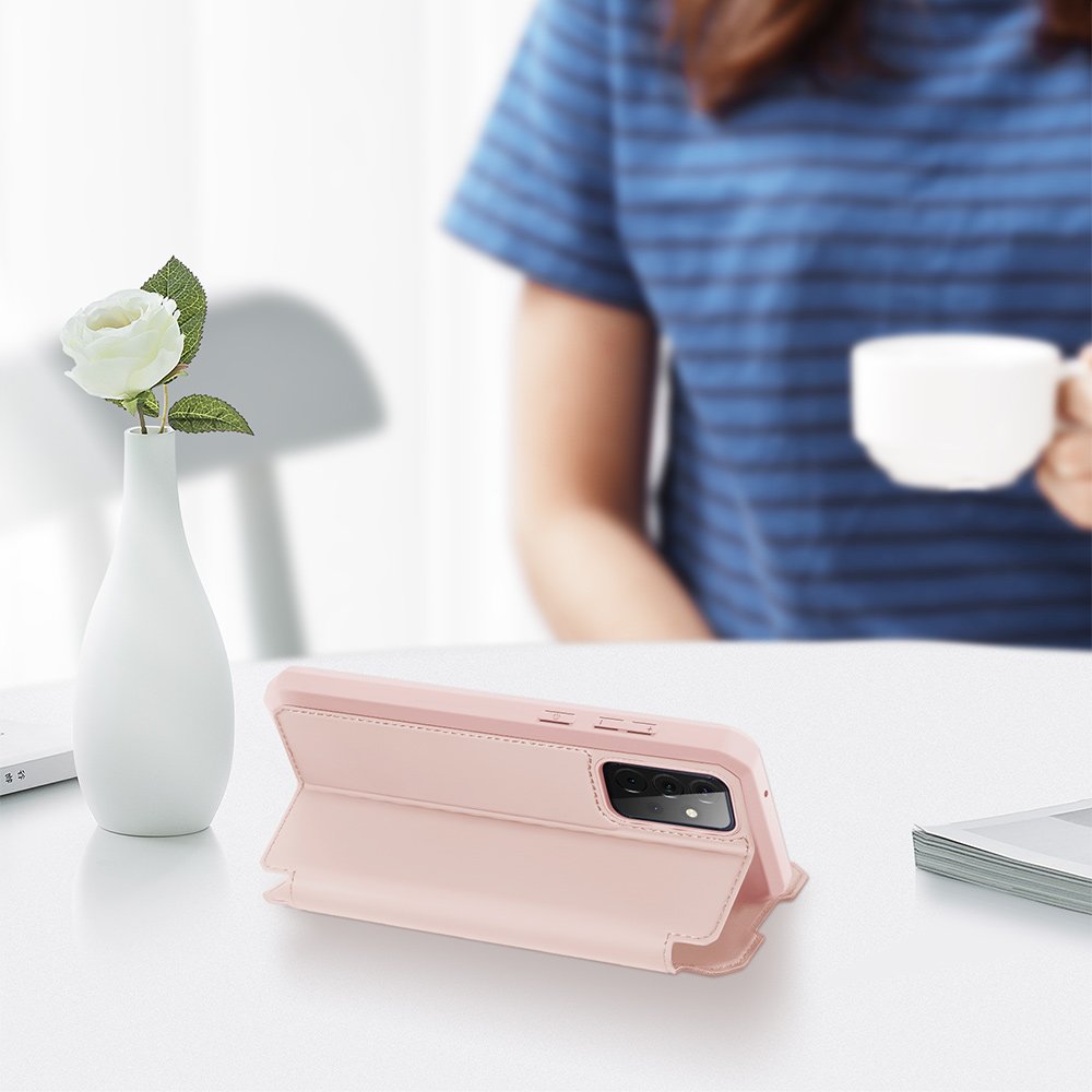 DUX DUCIS Skin X Bookcase typ fodral för Samsung Galaxy A72 4G rosa