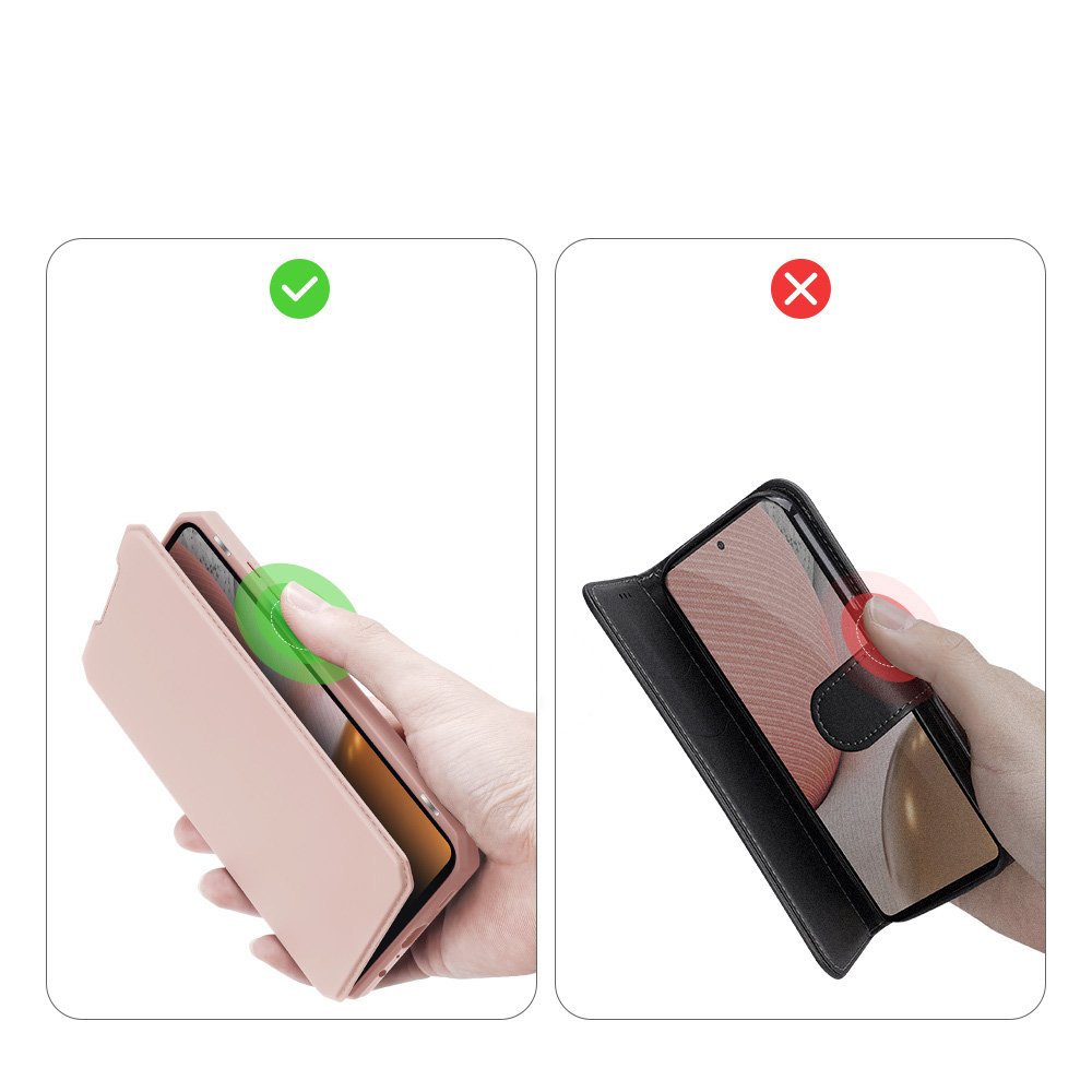 DUX DUCIS Skin X Bookcase typ fodral för Samsung Galaxy A72 4G rosa