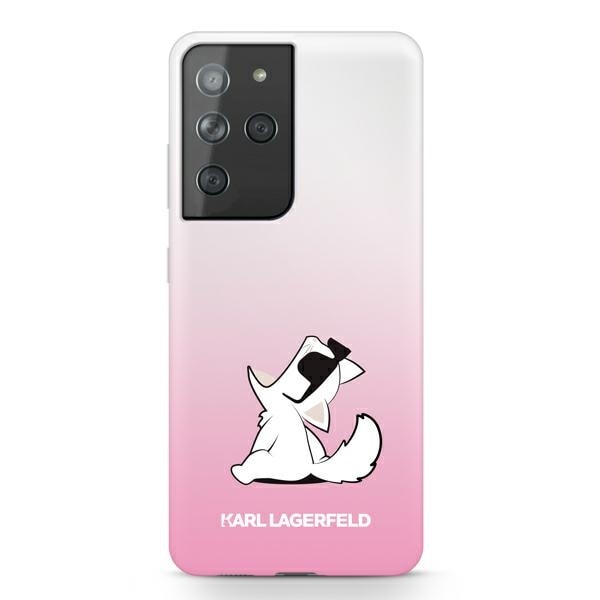 Karl Lagerfeld Choupette Fun Case för Samsung Galaxy S21 Ultra - Rosa