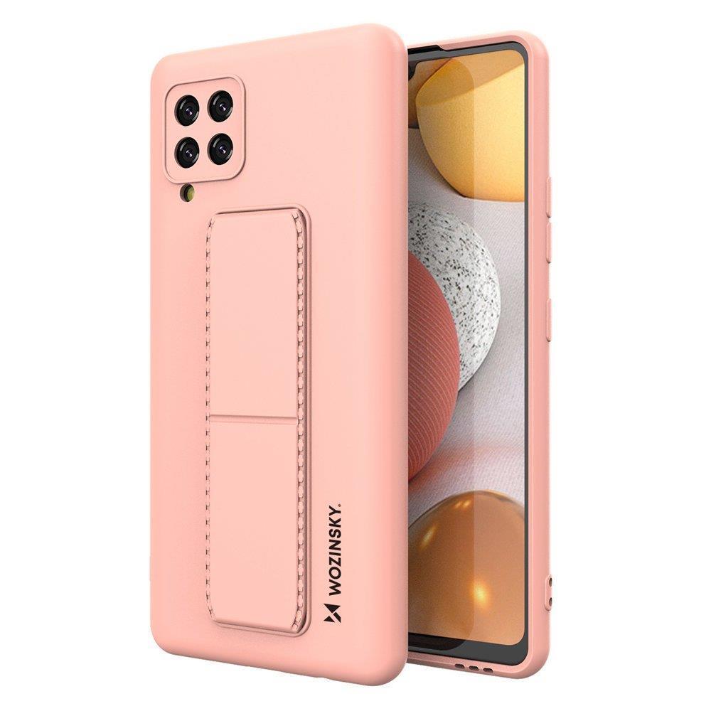 Wozinsky Kickstand Fodral silikonfodral med stativ Samsung Galaxy A42 5G rosa