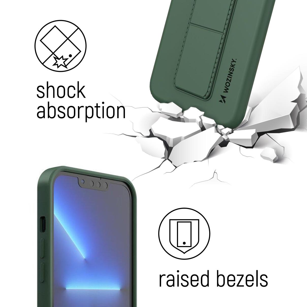 Wozinsky Kickstand Fodral silikonfodral med stativ Samsung Galaxy S21+ 5G röd