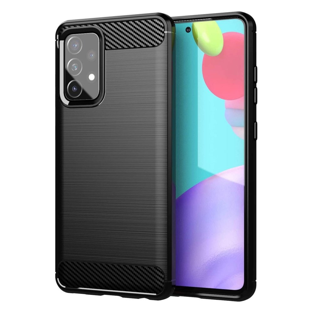 Carbon Case Flexibelt TPU-fodral för Samsung Galaxy A72 4G svart