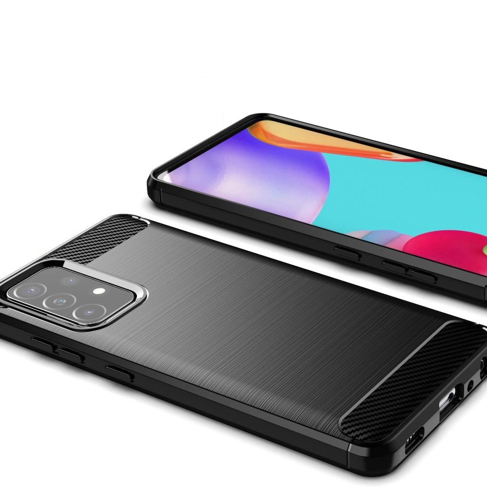 Carbon Case Flexibelt TPU-fodral för Samsung Galaxy A72 4G svart