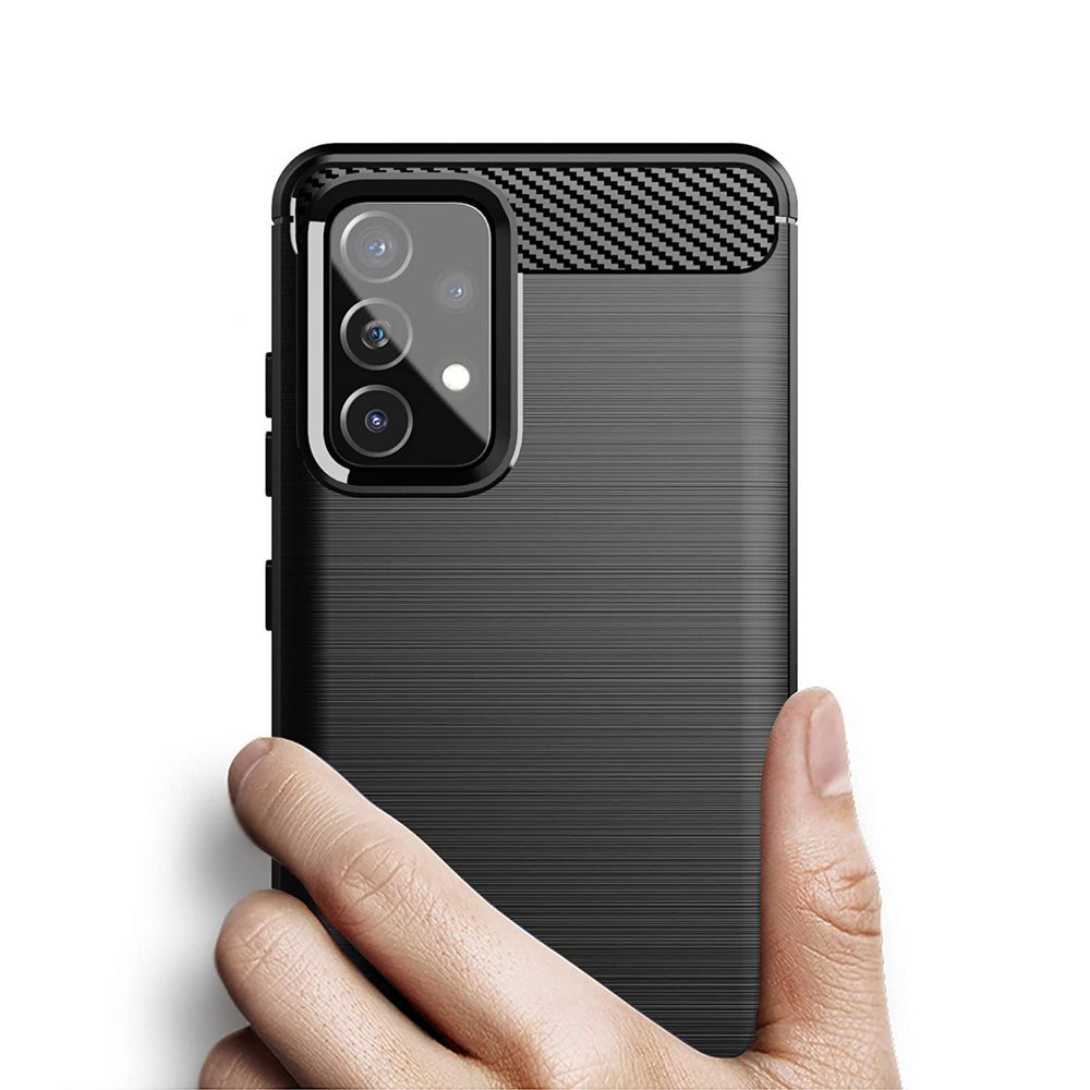 Carbon Case Flexibelt TPU-fodral för Samsung Galaxy A72 4G svart