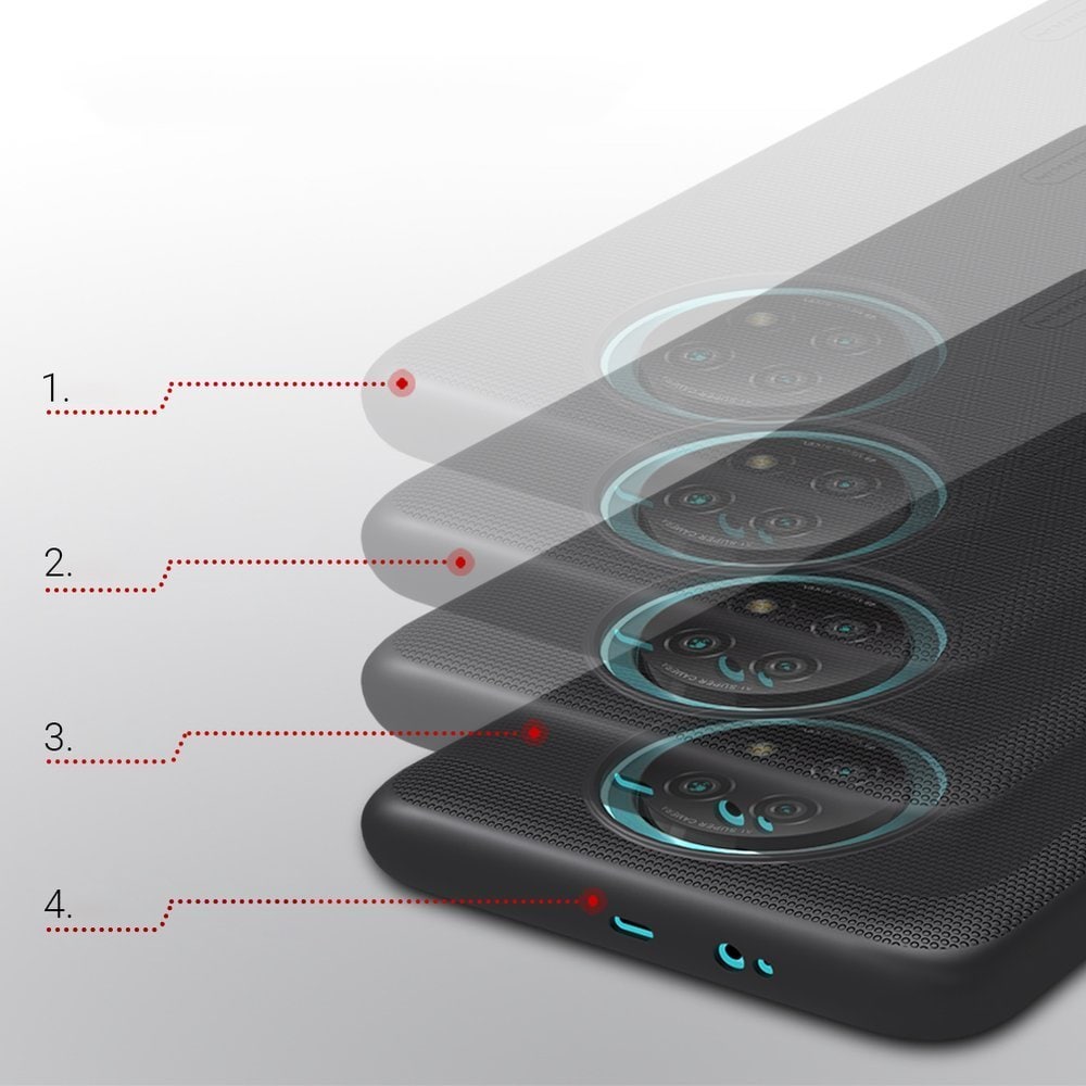 Nillkin Super Frosted Shield forstærket cover til Xiaomi Redmi Note 9T 5G sort