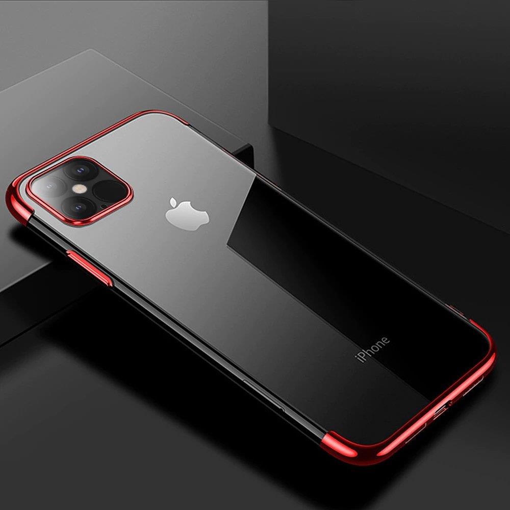 Clear Color Case Gel TPU Electroplating frame Cover til Xiaomi Mi 11 red