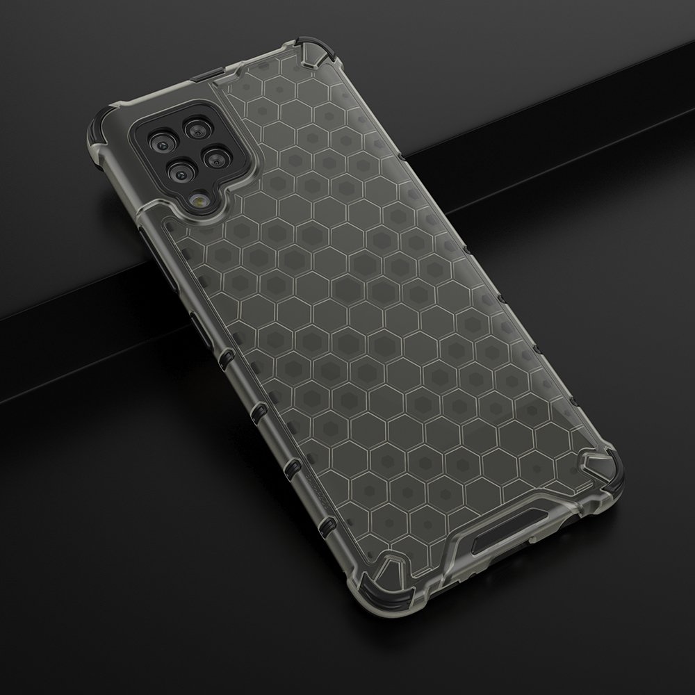 Honeycomb Case pansarskydd med TPU Bumper för Samsung Galaxy A42 5G svart