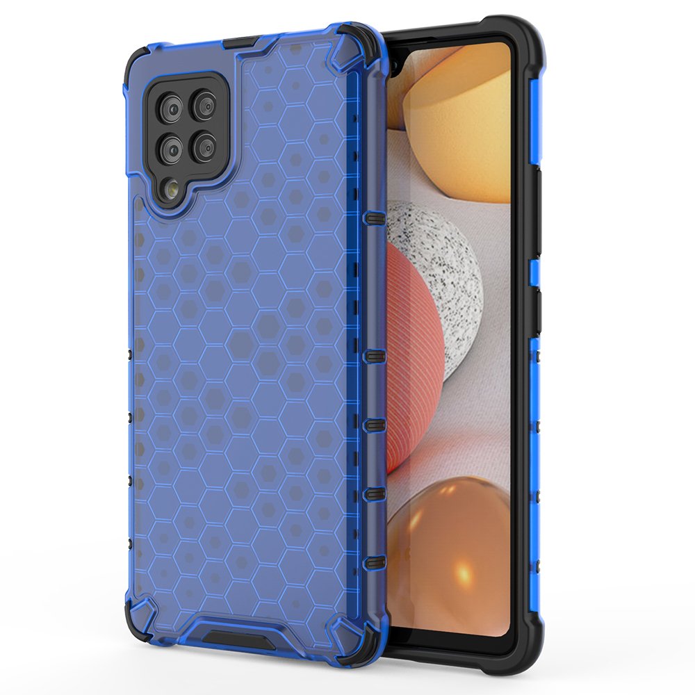 Honeycomb Case pansarskydd med TPU-stötfångare för Samsung Galaxy A42 5G blå