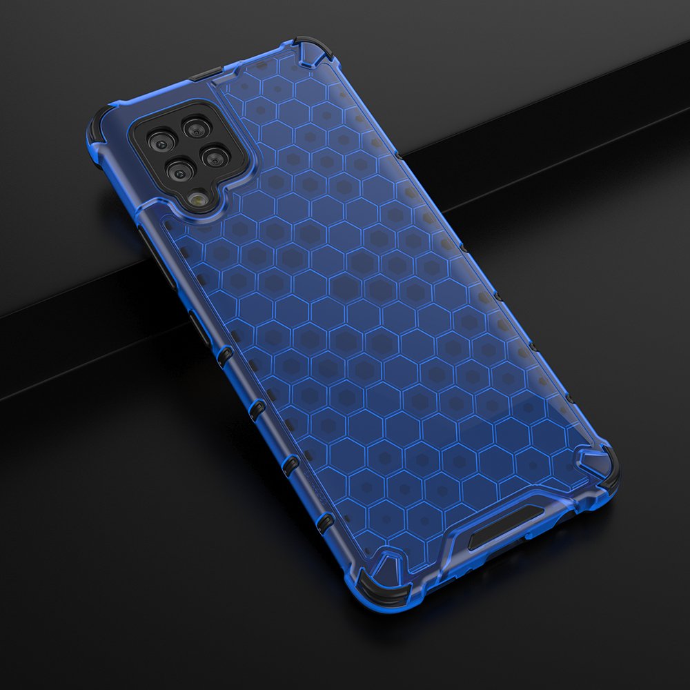 Honeycomb Case pansarskydd med TPU-stötfångare för Samsung Galaxy A42 5G blå