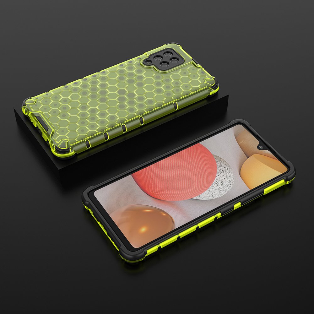 Honeycomb Case pansarskydd med TPU-stötfångare för Samsung Galaxy A42 5G grön