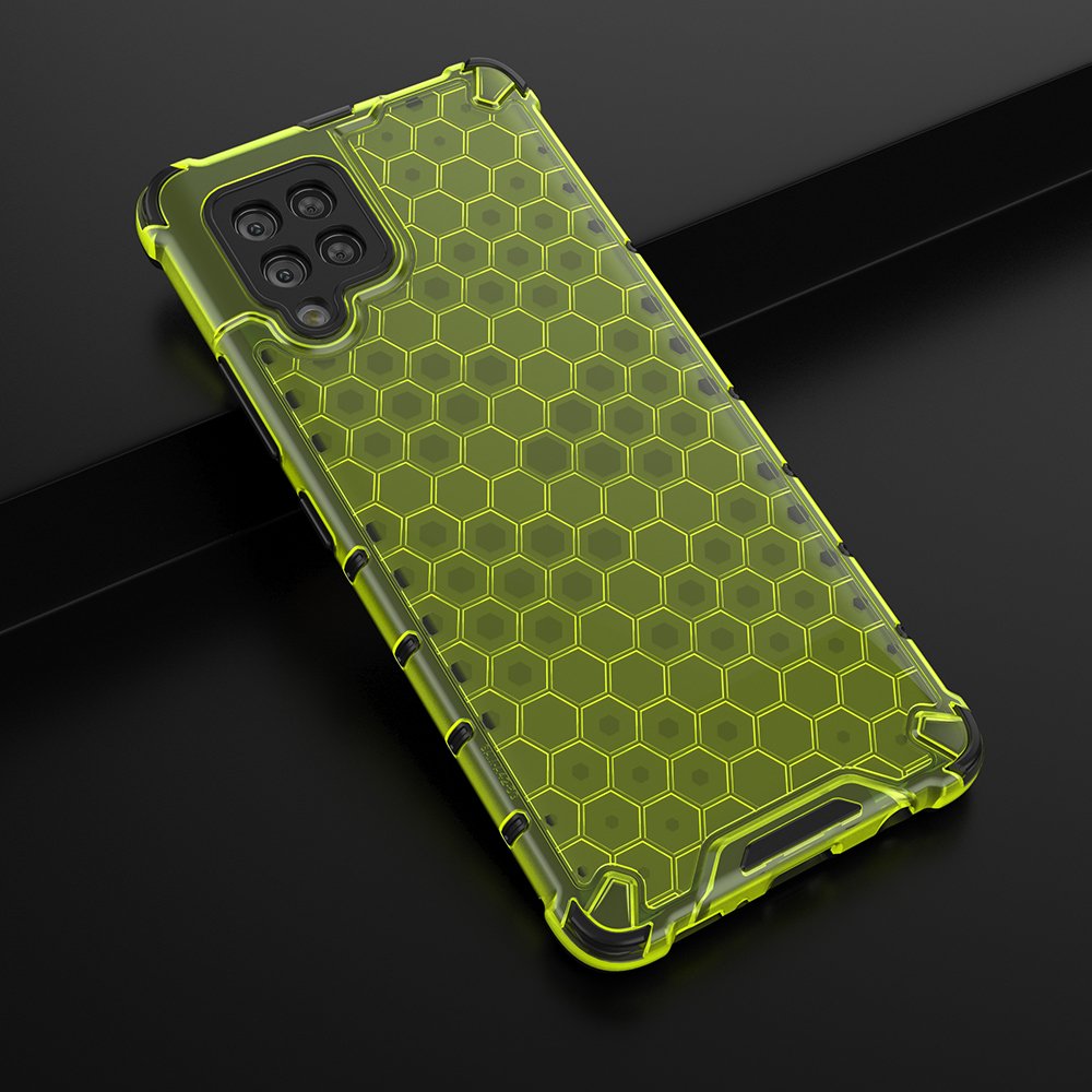 Honeycomb Case pansarskydd med TPU-stötfångare för Samsung Galaxy A42 5G grön