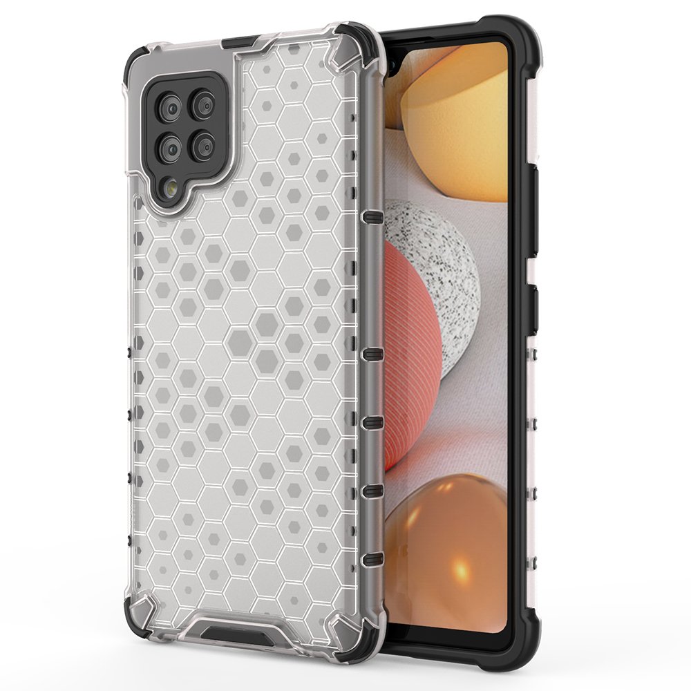 Honeycomb Case pansarskydd med TPU-stötfångare för Samsung Galaxy A42 5G transparent
