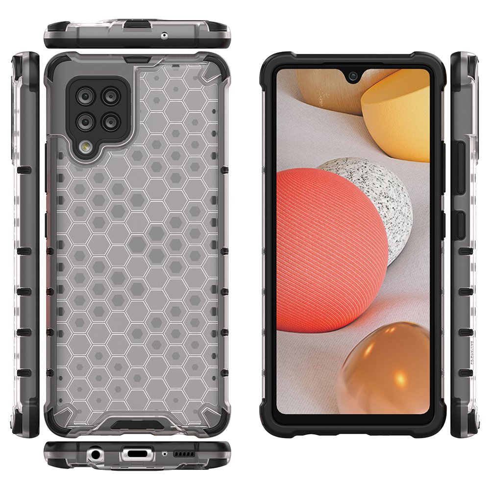 Honeycomb Case pansarskydd med TPU-stötfångare för Samsung Galaxy A42 5G transparent