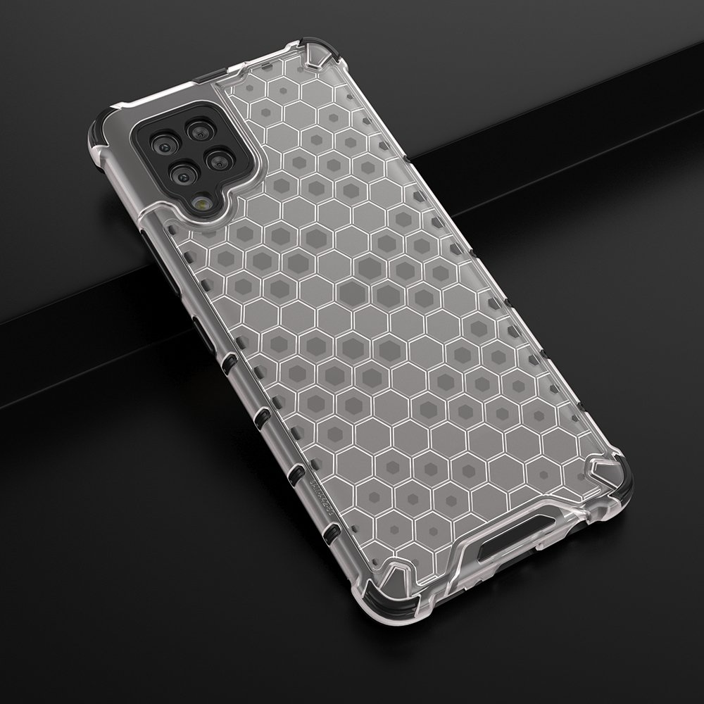 Honeycomb Case pansarskydd med TPU-stötfångare för Samsung Galaxy A42 5G transparent