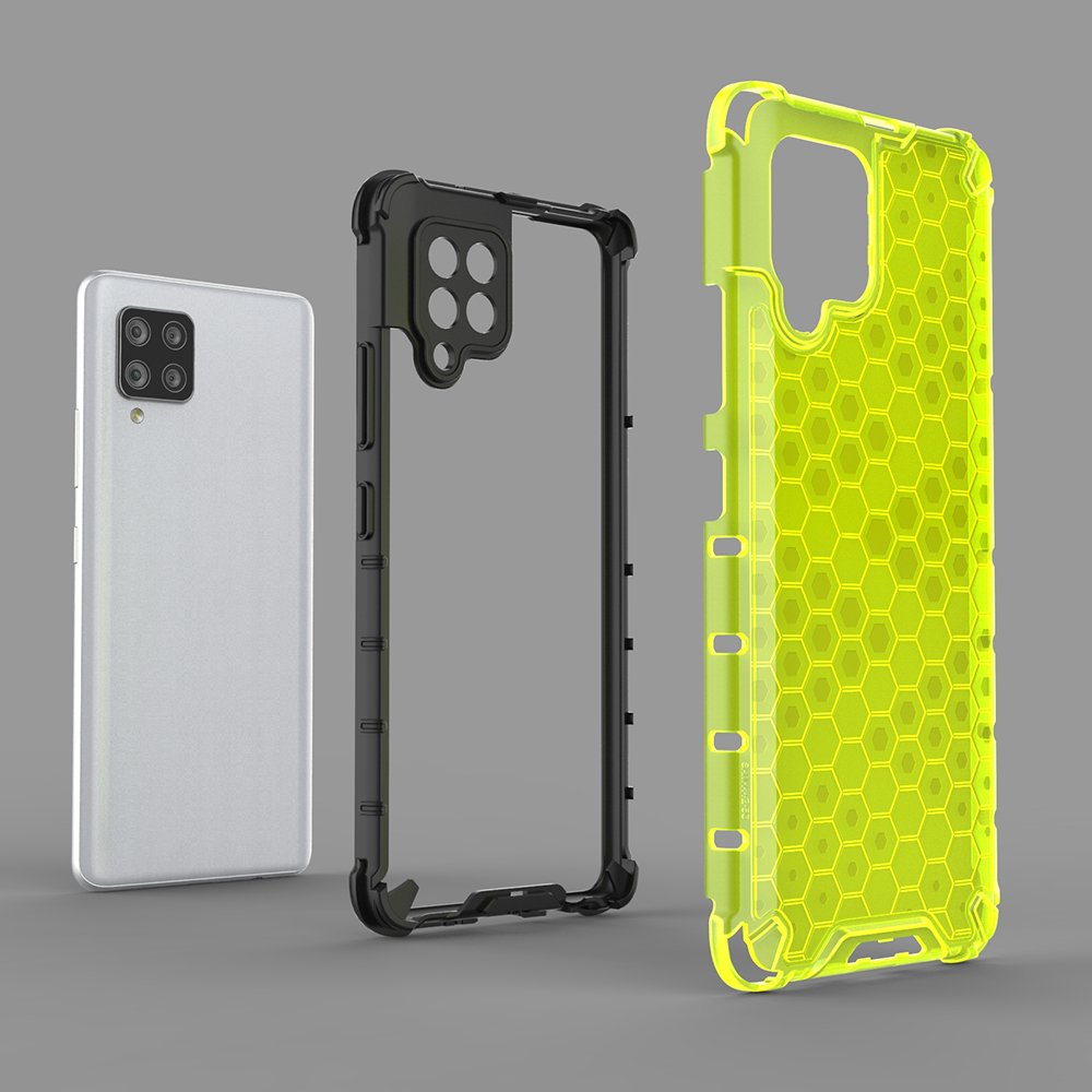 Honeycomb Case pansarskydd med TPU-stötfångare för Samsung Galaxy A42 5G transparent