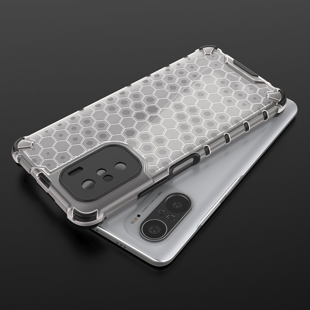 Honeycomb Case pansercover med TPU-kofanger til Xiaomi Redmi K40 Pro+ / K40 Pro / K40 / Poco F3 blå