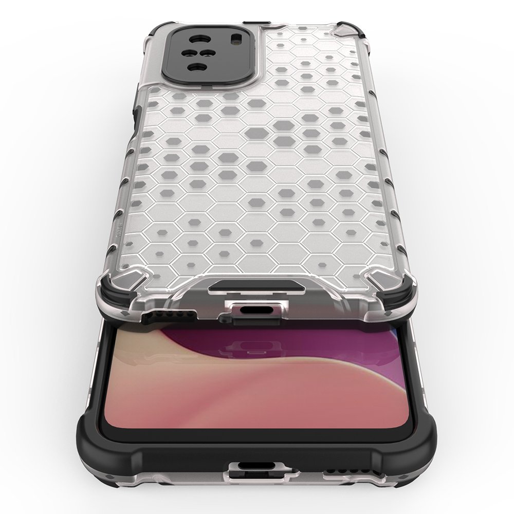 Honeycomb Case pansercover med TPU-kofanger til Xiaomi Redmi K40 Pro+ / K40 Pro / K40 / Poco F3 blå