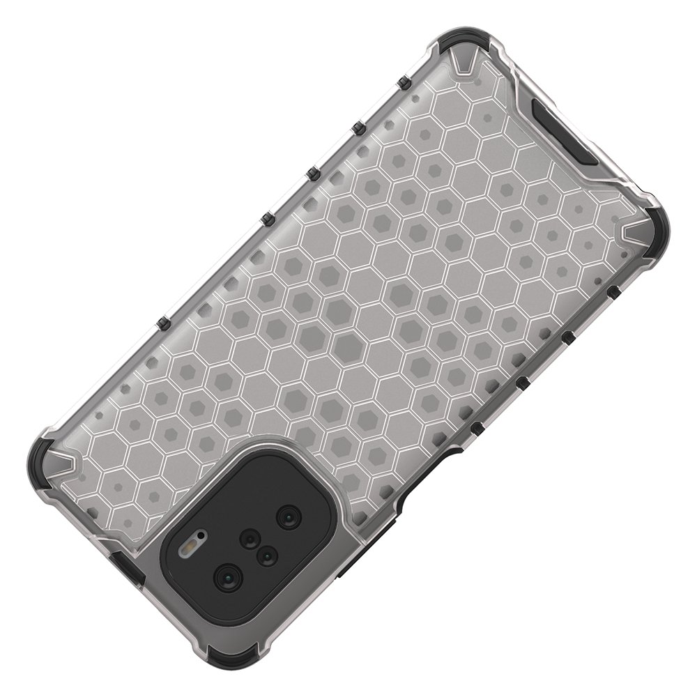Honeycomb Case panser cover med TPU Bumper til Xiaomi Redmi K40 Pro+ / K40 Pro / K40 / Poco F3 rød