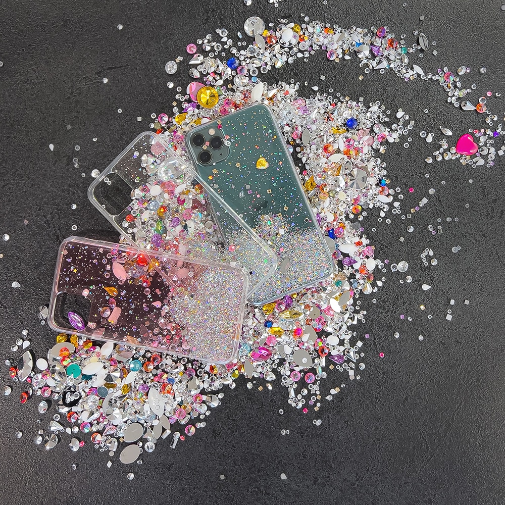 Wozinsky Star Glitter Shining Cover til Xiaomi Redmi Note 9T 5G grøn