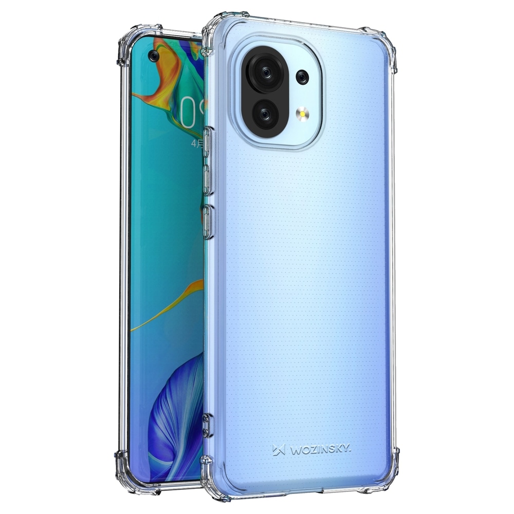 Wozinsky Holdbart antichok-etui med beskyttelse i militær kvalitet til Xiaomi Mi 11 transparent