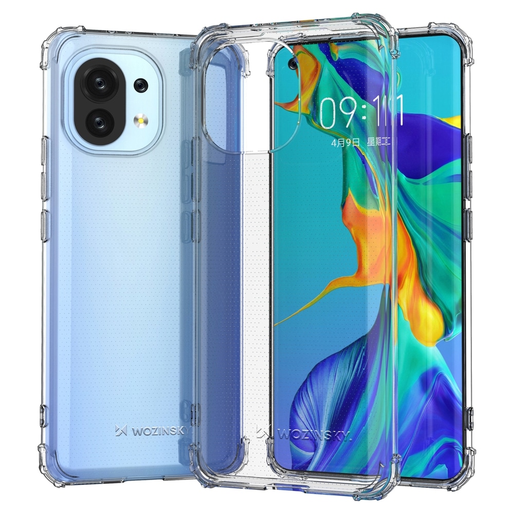 Wozinsky Holdbart antichok-etui med beskyttelse i militær kvalitet til Xiaomi Mi 11 transparent