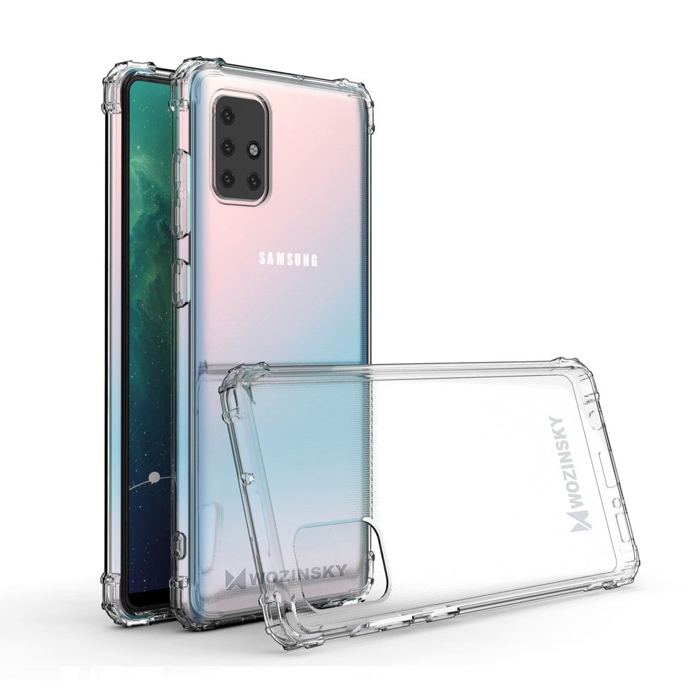 Wozinsky Anti Shock hållbart fodral med militärskydd för Samsung Galaxy A72 4G, transparent