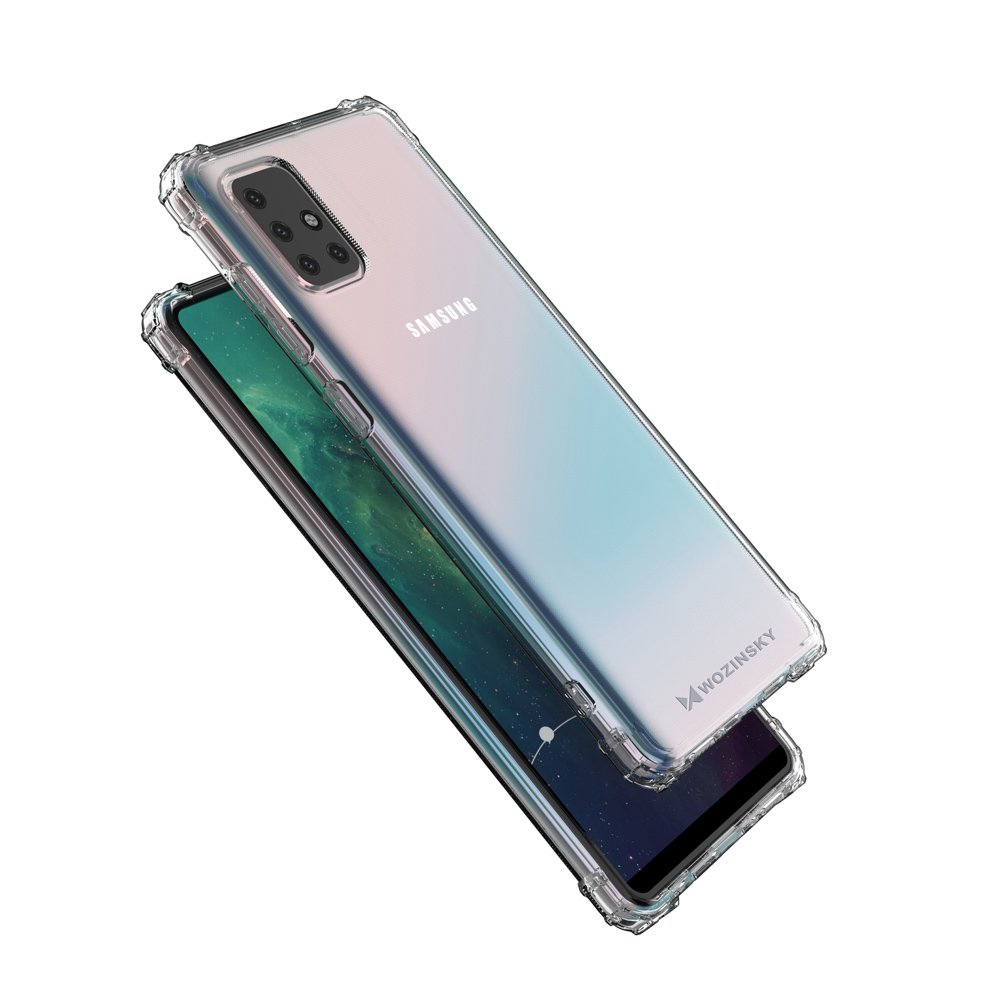 Wozinsky Anti Shock holdbart etui med militær beskyttelse til Samsung Galaxy A72 4G transparent
