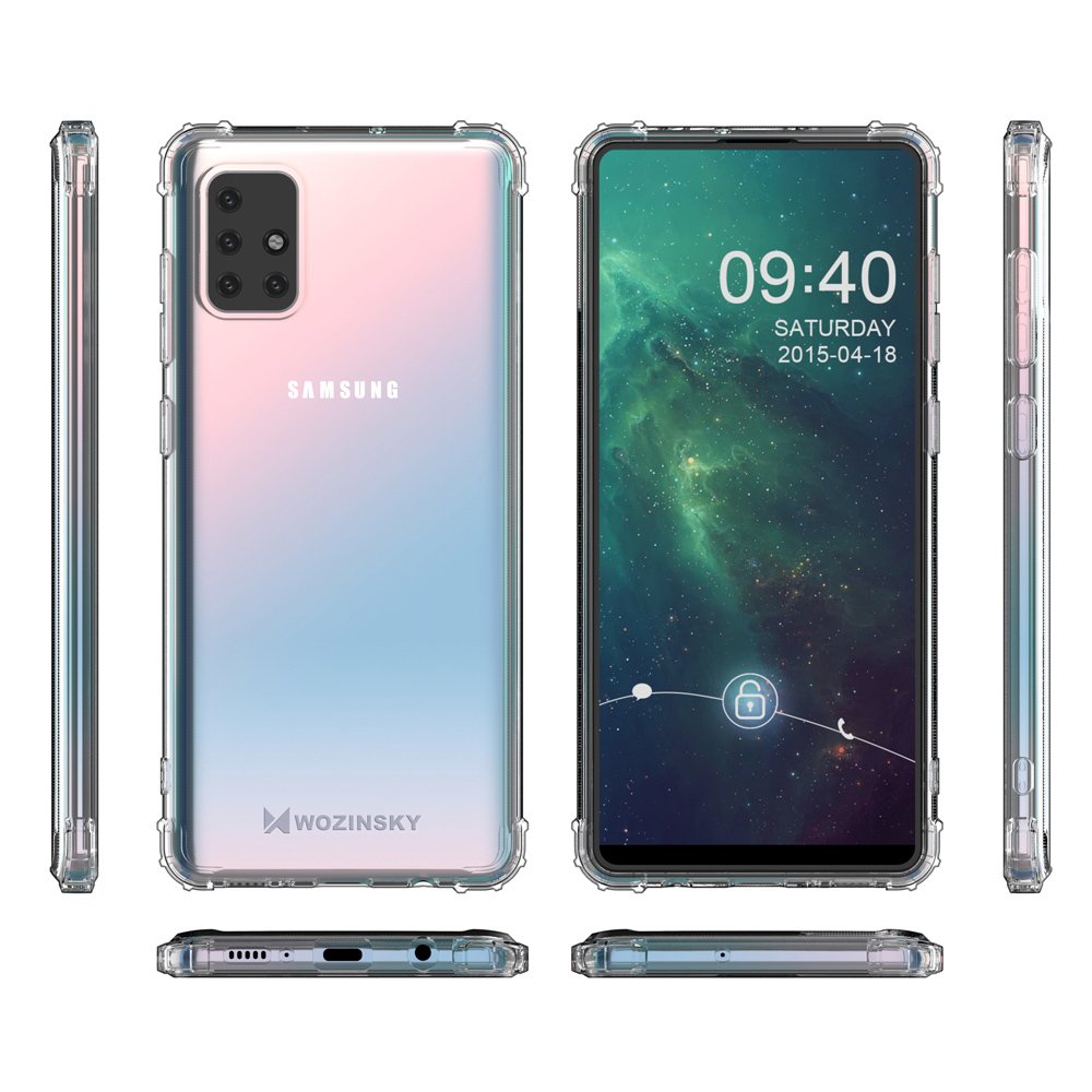 Wozinsky Anti Shock holdbart etui med militær beskyttelse til Samsung Galaxy A72 4G transparent