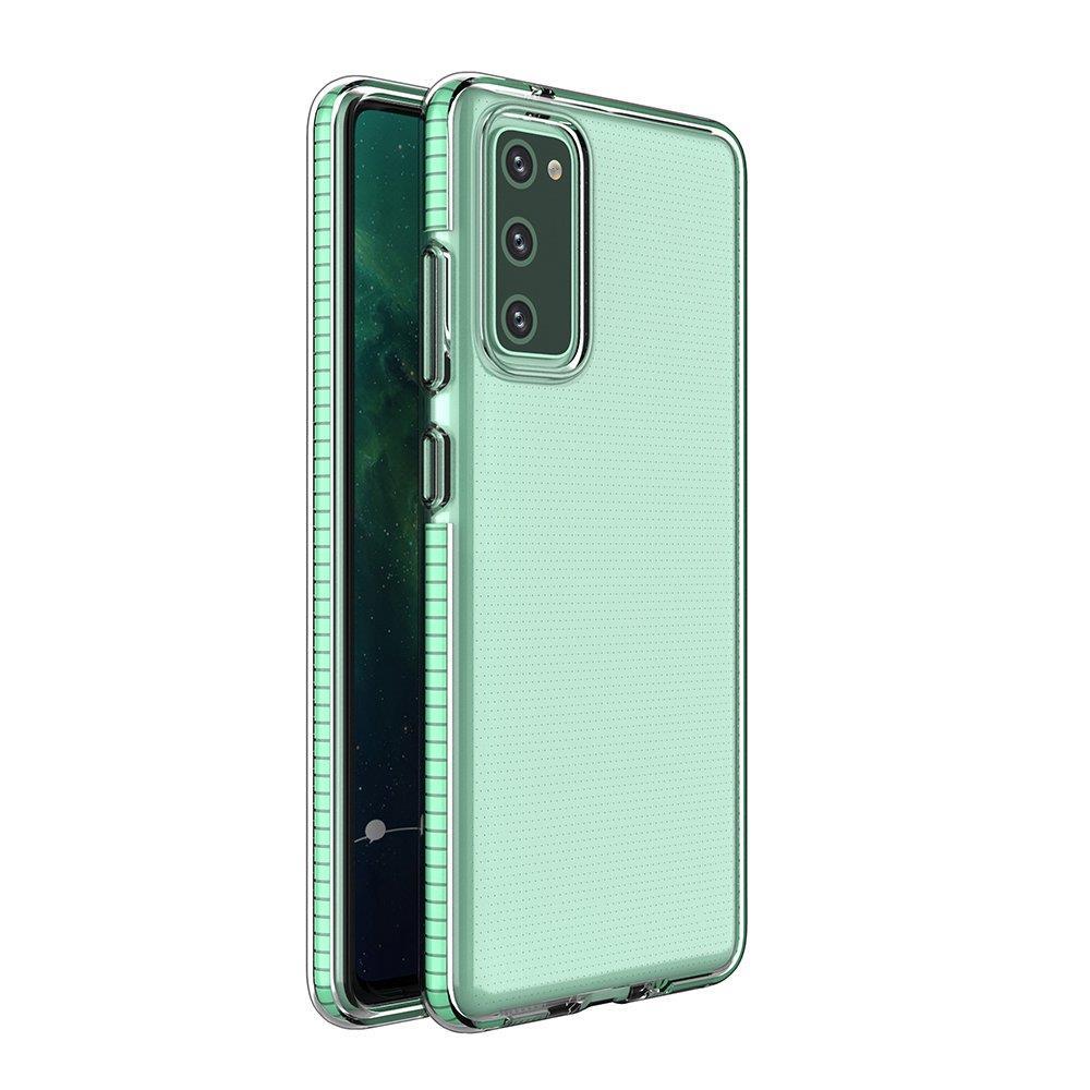 Vårfodral genomskinligt TPU gel skyddsfodral med färgglad ram för Samsung Galaxy A72 4G mint