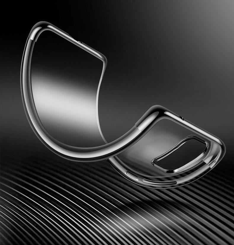 Clear Color Case Gel TPU Electroplating frame Cover til Samsung Galaxy A72 4G sort