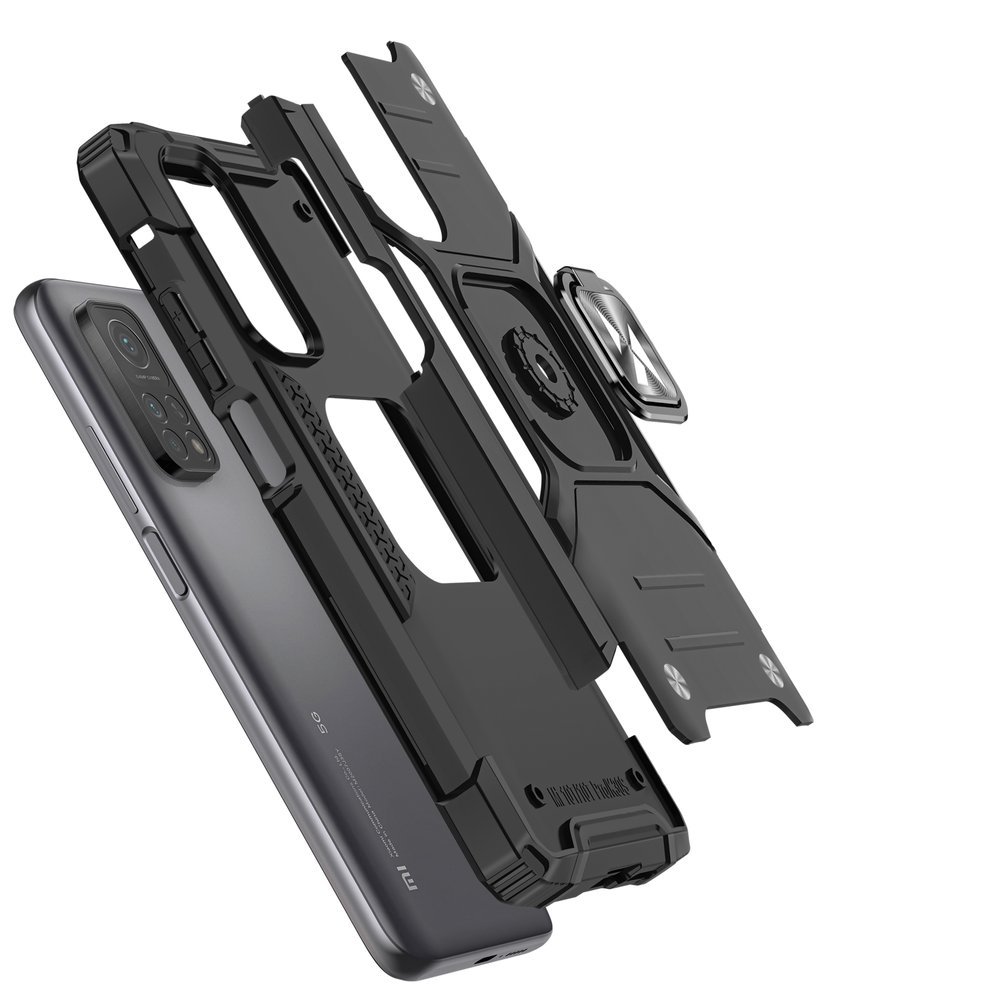 Wozinsky Ring Armor Case Kickstand Tough Rugged Cover för Samsung Galaxy A72 4G blå