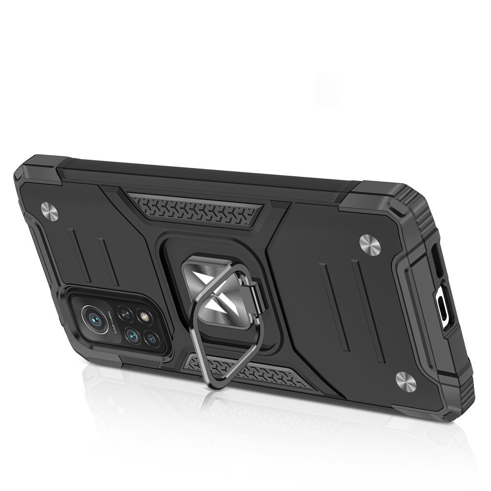 Wozinsky Ring Armor Case Kickstand Tough Rugged Cover för Samsung Galaxy A72 4G blå