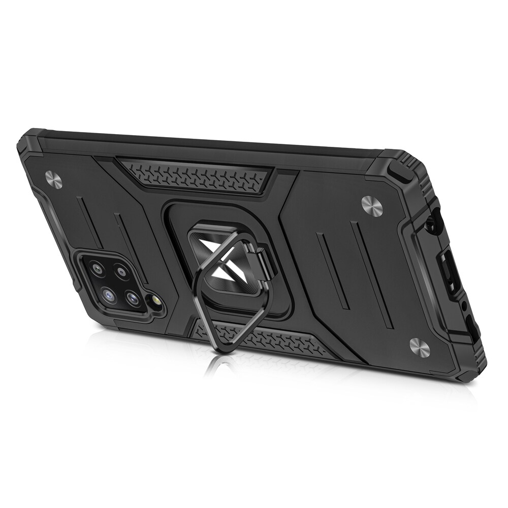 Wozinsky Ring Armor Case Kickstand Tough Rugged Cover för Samsung Galaxy A42 5G rosa