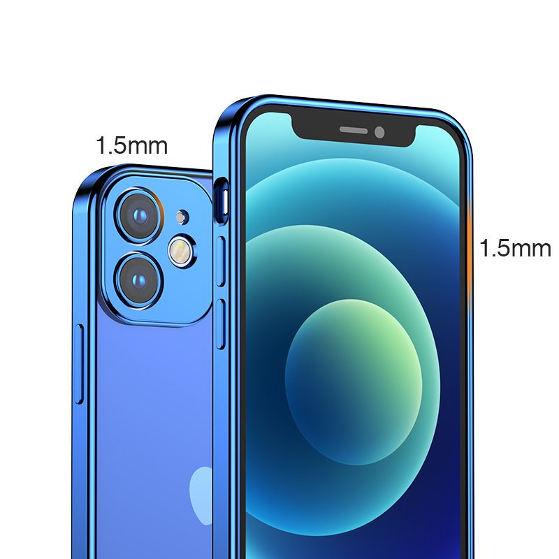 Joyroom New Beauty Series ultratunt fodral med ram för iPhone 12 Pro golden (JR-BP743)
