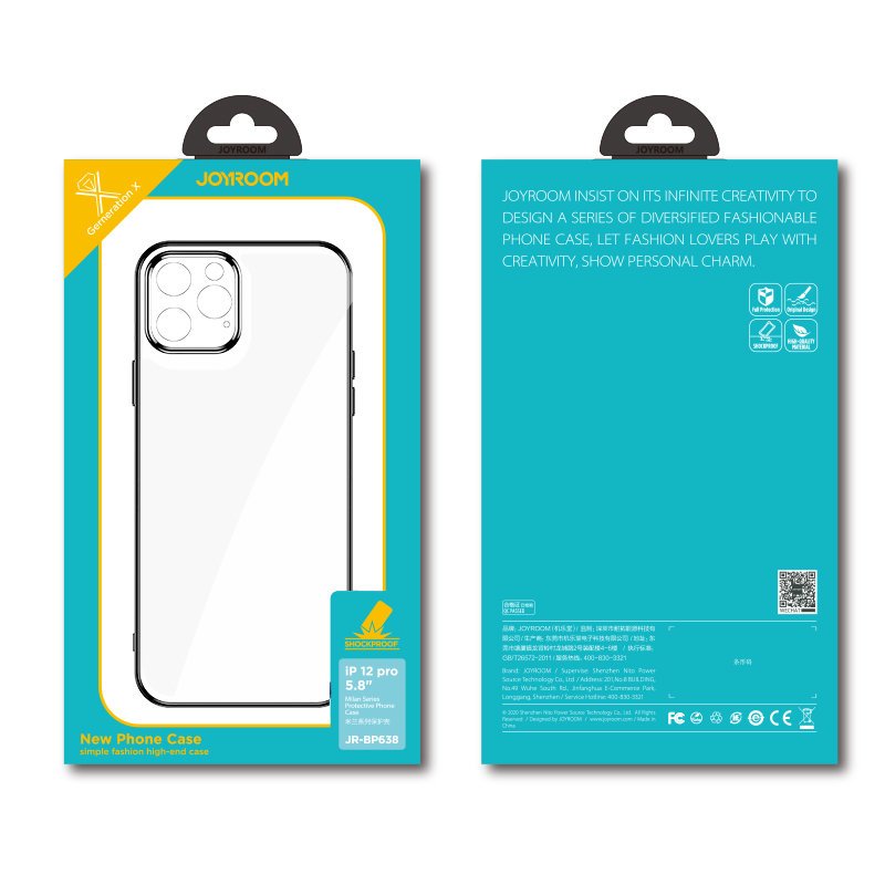 Joyroom New Beauty Series ultratunt fodral med ram för iPhone 12 Pro golden (JR-BP743)