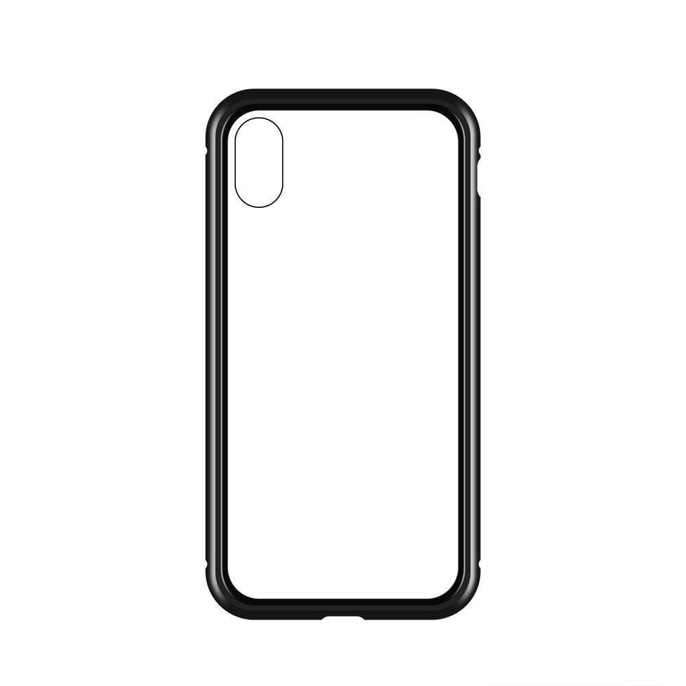 Wozinsky Full Magnetic Case Full Body Cover with Glass for Samsung Galaxy A72 4G Black-Transparent