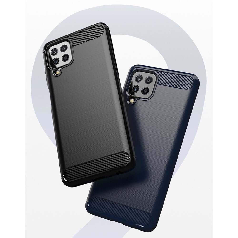 Carbon Case Flexibelt TPU-fodral för Samsung Galaxy A22 4G svart